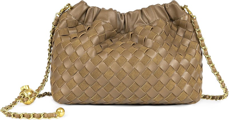 Joryin Woven Women's Crossbody Bag & Evening Purse, Trendy Dumpling Clutch & Hobo Cloud Shoulder Bag Trendy Dumpling Clutch - Image 1